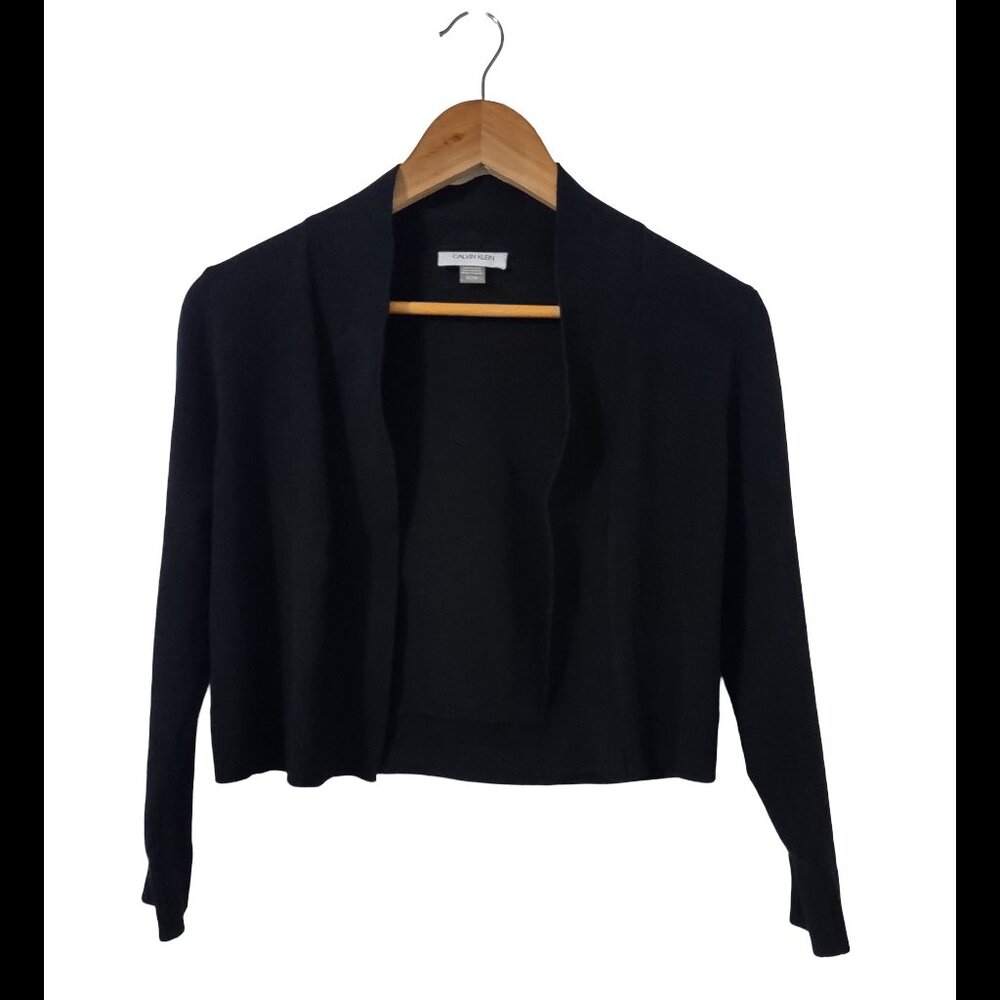 Calvin Klein Shrug Cardigan Sweater Black S